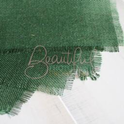 Forest Green Burlap Layering Blanket Newborn Photography Prop - thumbnail 2