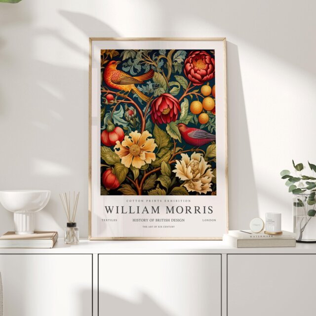 William Morris Print, Art, Exhibition Poster, Botanical Gifts, Floral Decor, Art Wall - image 1