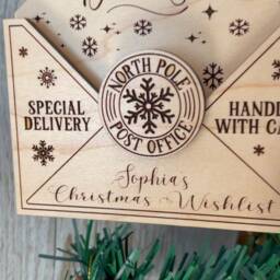 Personalised Santa Wishlist Christmas Bauble, Engraved To Santa, Letter 3D Layered - Bau021 - thumbnail 2