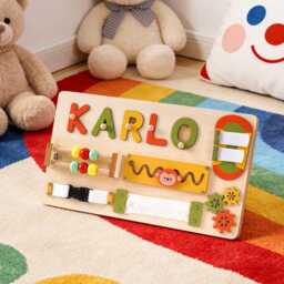 Custom Baby Name Puzzle, Early Learning Wooden Toddler Toys, 2 Year Old Puzzle Gifts, Birthday Gift For Baby, Room Decor - thumbnail 4
