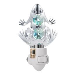 24K Gold Frog Night Light, Sparkling Crystal Decor - thumbnail 2