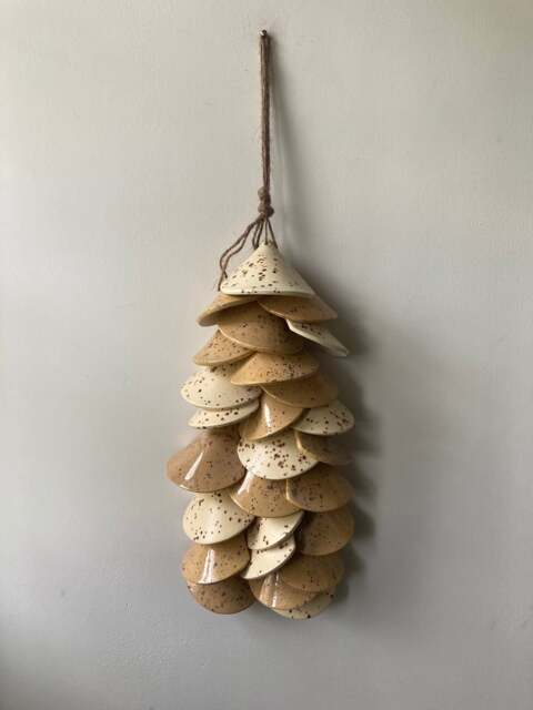 Handmade Ceramic Tile Wall Hanging Earthy Glazed Art - image 1
