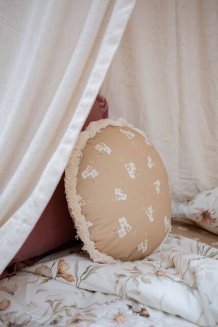 Carmel Floral Pillow With Ruffles Round, Square, Or Rectangle - image 1