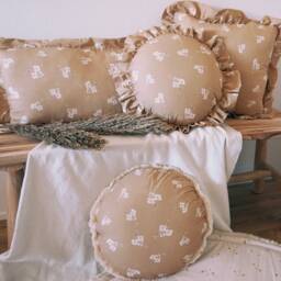 Carmel Floral Pillow With Ruffles Round, Square, Or Rectangle - thumbnail 4