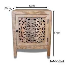 Mehira Mango Wood Bedside Cabinet - thumbnail 4