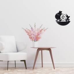 Handmade 33-Rpm Vinyl Wall Clock/Asterix & Obelix Theme, Cartoons, Goscinny - thumbnail 4