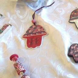 Hamsa, New Home Gift, Red Hand Of Fatima, Hamsa Wall Hanging, Hand, Blessing, Art, Good Luck Protection Amulet - thumbnail 3