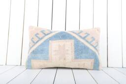 Kilim Lumbar Pillow Cover - 12x20 Inch Turkish Anatolian Home Decor - thumbnail 1