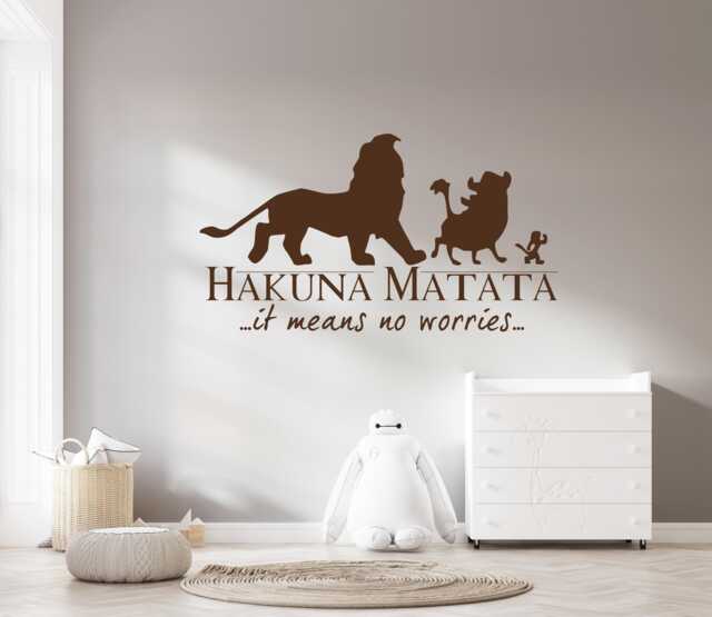 Hakuna Matata Lion King Wall Decal Simba Nursery Decor 4079 - image 1