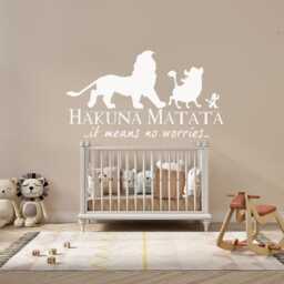 Hakuna Matata Lion King Wall Decal Simba Nursery Decor 4079 - thumbnail 2