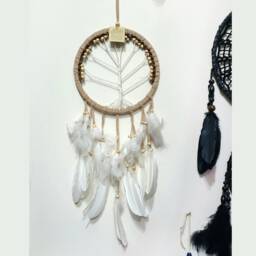 Tree Of Life Dream Catcher - Beige Boho Wall Hanging, 9 Inch - thumbnail 2