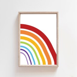 Set Of 3 Rainbow Prints, Brothers Boys Bedroom Wall Art, Playroom Big Bro Lil Nursery Print - thumbnail 3