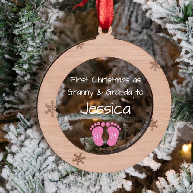 Grandparent First Christmas Bauble - New Baby Gift - image 1