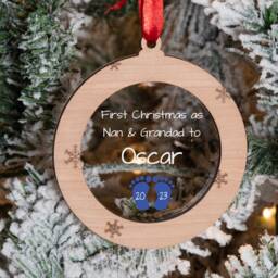 Grandparent First Christmas Bauble - New Baby Gift - thumbnail 2