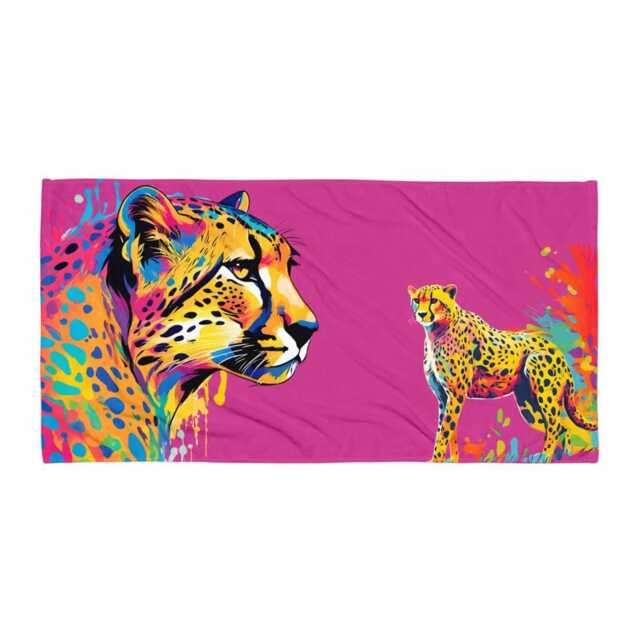 Black & White Patterned Beach Towel Modern Spa Decor - 30x60 - image 1