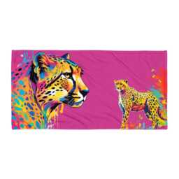 Black & White Patterned Beach Towel Modern Spa Decor - 30x60