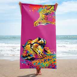 Black & White Patterned Beach Towel Modern Spa Decor - 30x60 - thumbnail 3
