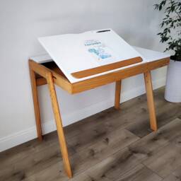 Adjustable Growing Desk - Wooden Kids Bedroom Montessori Toddler Table Homeschool Preschool Furniture - thumbnail 1