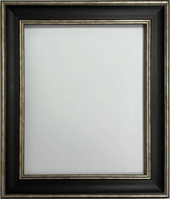 Scandi Black & Distressed Silver Photo Picture Frame, Poster Art Frames - image 1