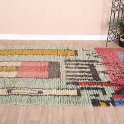 Vintage Moroccan Boujaad Rug 5x8 Ft - thumbnail 3