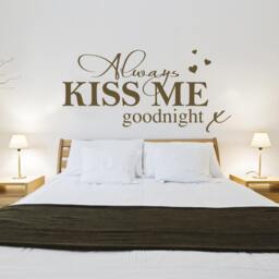 Always Kiss Me Goodnight - Wall Sticker Contemporary Vinyl Decal Love - thumbnail 1
