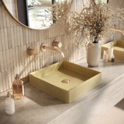 35 Colors - Lily Sq. Concrete Vessel Sink Modern Bathroom, Powder Room - thumbnail 3