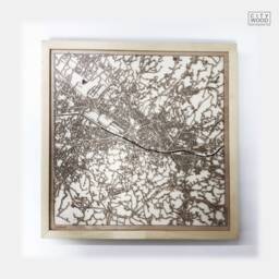 Florence Wooden Street Map - Laser Cut 3D City Art - thumbnail 1