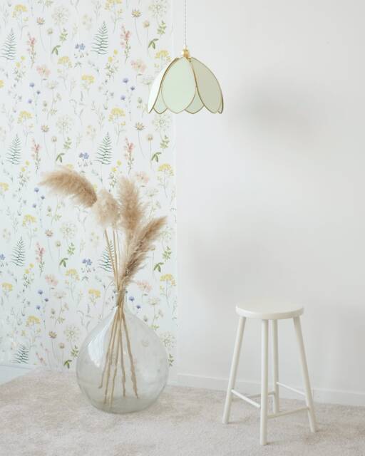 Simple Flower Pendant Light - Fresh Mint & Gold - image 1