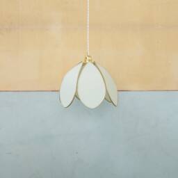 Simple Flower Pendant Light - Fresh Mint & Gold - thumbnail 2