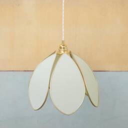 Simple Flower Pendant Light - Fresh Mint & Gold - thumbnail 3