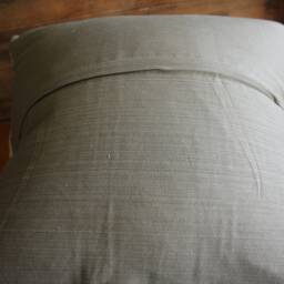 50cm - 20Inch Vintage Kilim Patchwork Cushion Cover Handwoven - Modern Assembly White Cream Grey Checks - thumbnail 4