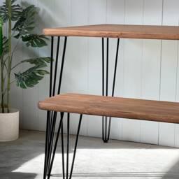 Kep // Scandinavian Dining Table & Bench With Hairpin Legs - thumbnail 3