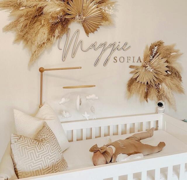 Custom Double Name Sign, First & Middle Name, Personalised Baby Gift, Nursery Wall Art, Kids Room Decor, Childrens Decoration - image 1