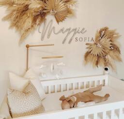 Custom Double Name Sign, First & Middle Name, Personalised Baby Gift, Nursery Wall Art, Kids Room Decor, Childrens Decoration - thumbnail 1