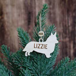 Simple Silhouette Corgi Christmas Ornament - Dog Lover Gift Personalized Pet Gifts Mom - thumbnail 2