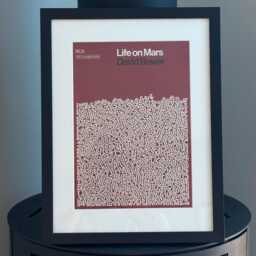 Life On Mars David Bowie By James Earnshaw Genuine Reign/Hail Print Framed Black - thumbnail 2