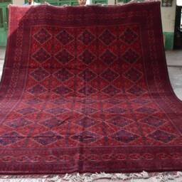 Afghan Bukhara Rug, Custom Size, High Quality Handmade Large Red Area Tribal Turkmen Living Room Rug - thumbnail 4