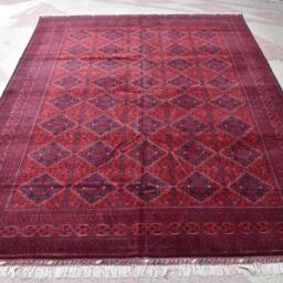 Afghan Bukhara Rug, Custom Size, High Quality Handmade Large Red Area Tribal Turkmen Living Room Rug - thumbnail 2