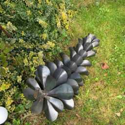 Rusty Metal Pine Cone Sculpture - Weathered Steel Garden Decoration Handmade Rustic Outdoor Art Gift - Size 90 cm X 35 - thumbnail 3