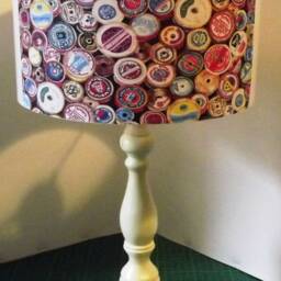 Cotton Reel Lampshade, Light Shade, Vintage, Retro, Shabby Chic, Fatta Da Mamma Free Gift - thumbnail 2