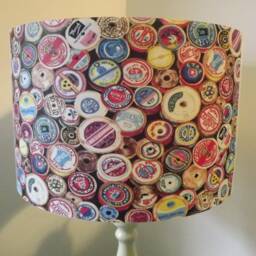 Cotton Reel Lampshade, Light Shade, Vintage, Retro, Shabby Chic, Fatta Da Mamma Free Gift - thumbnail 3