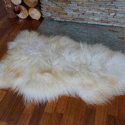 "Sheepskin Icelandic White Throw Genuine Leather Sheep Skin 52""x 32" - thumbnail 2
