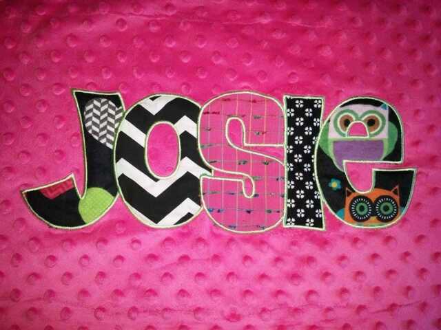 Personalized Embroidered Applique Pillowcase. Minky, Flannel, Or Cotton - image 1