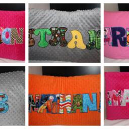 Personalized Embroidered Applique Pillowcase. Minky, Flannel, Or Cotton - thumbnail 3