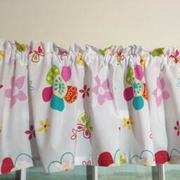 Springtime Flowers & Butterflies Valance ~ 72 Inches Wide Extra Ready To Ship - thumbnail 2