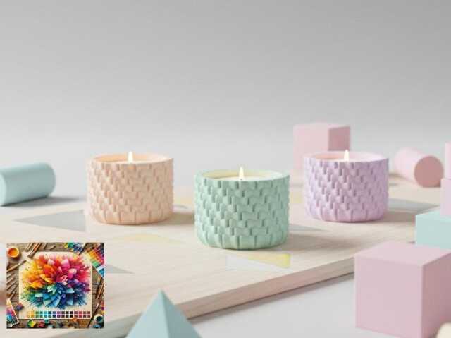 Modern Scaled Tealight Holder - Set Of 4 With Optional Led Tealights - image 1