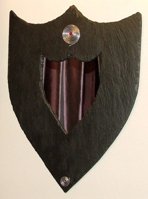 Black Slate Medieval Shield Mirror By Torgoyle Art Ology