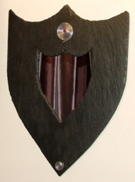 Black Slate Medieval Shield Mirror By Torgoyle Art Ology