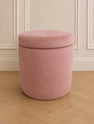 Luxury Velvet Storage Stool Upholstered Dressing Seat Vanity Table Ottoman