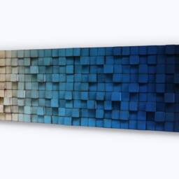 Handmade Reclaimed Wood Wall Art - Modern Geometric Sculpture - thumbnail 4